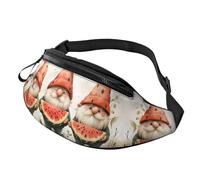 BoltPack 3D Watermelon Print Fanny Pack for Women Men, with Adjustable Strap, Lightweight Waterproof Waist Bag for Sport Walking Running