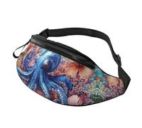 BoltPack A Octopus Print Fanny Pack for Women Men, with Adjustable Strap, Lightweight Waterproof Waist Bag for Sport Walking Running