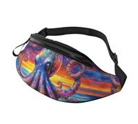 BoltPack A Octopus Print Fanny Pack for Women Men, with Adjustable Strap, Lightweight Waterproof Waist Bag for Sport Walking Running