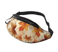 BoltPack Autumn Maple Leaves Print Fanny Pack for Women Men, with Adjustable Strap, Lightweight Waterproof Waist Bag for Sport Walking Running