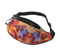 BoltPack Autumn Maple Leaves Print Fanny Pack for Women Men, with Adjustable Strap, Lightweight Waterproof Waist Bag for Sport Walking Running