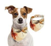 BoltPack Autumn Maple Leaves Print Pet Triangle Scarf Bibs, Cute Dog Bandanas, Adjustable With Snaps, For Dogs Puppy Cats