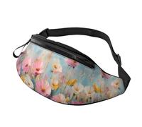 BoltPack Butterfly Flower Print Fanny Pack for Women Men, with Adjustable Strap, Lightweight Waterproof Waist Bag for Sport Walking Running
