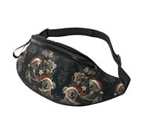 BoltPack Christmas Koala Print Fanny Pack for Women Men, with Adjustable Strap, Lightweight Waterproof Waist Bag for Sport Walking Running