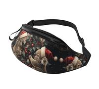 BoltPack Christmas Koala Print Fanny Pack for Women Men, with Adjustable Strap, Lightweight Waterproof Waist Bag for Sport Walking Running