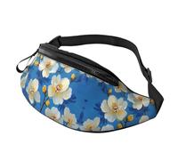 BoltPack Colorful Beautiful Flowers Print Fanny Pack for Women Men, with Adjustable Strap, Lightweight Waterproof Waist Bag for Sport Walking Running