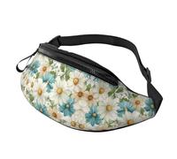 BoltPack Colorful Beautiful Flowers Print Fanny Pack for Women Men, with Adjustable Strap, Lightweight Waterproof Waist Bag for Sport Walking Running
