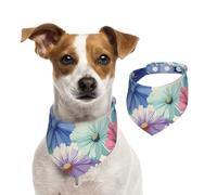 BoltPack Colorful Beautiful Flowers Print Pet Triangle Scarf Bibs, Cute Dog Bandanas, Adjustable With Snaps, For Dogs Puppy Cats