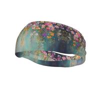 BoltPack Colorful Flower Print Sports Headbands For Women Men Sweat-Absorbing Headbands Suitable For Fitness Running Cycling Yoga Football Exercise