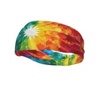 BoltPack Colorful Tie Dye Print Sports Headbands For Women Men Sweat-Absorbing Headbands Suitable For Fitness Running Cycling Yoga Football Exercise