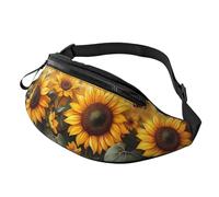 BoltPack Cute Bees and Sunflowers Print Fanny Pack for Women Men, with Adjustable Strap, Lightweight Waterproof Waist Bag for Sport Walking Running