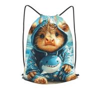 Boltpack Cute Highland Cow Print Drawstring Bags For Yoga Sport Gym, String Backpack Beach Bag Travel Backpack For Men Women Lightweight
