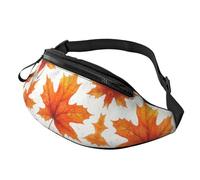 BoltPack Fall Maple Leaves Print Fanny Pack for Women Men, with Adjustable Strap, Lightweight Waterproof Waist Bag for Sport Walking Running