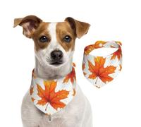 BoltPack Fall Maple Leaves Print Pet Triangle Scarf Bibs, Cute Dog Bandanas, Adjustable With Snaps, For Dogs Puppy Cats