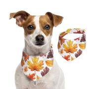 BoltPack Fall Maple Leaves Print Pet Triangle Scarf Bibs, Cute Dog Bandanas, Adjustable With Snaps, For Dogs Puppy Cats