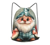 Boltpack Gnomes Watermelon Print Drawstring Bags For Yoga Sport Gym, String Backpack Beach Bag Travel Backpack For Men Women Lightweight