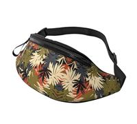BoltPack Green Brown Camo Print Fanny Pack for Women Men, with Adjustable Strap, Lightweight Waterproof Waist Bag for Sport Walking Running