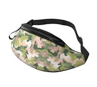BoltPack Green Brown Camo Print Fanny Pack for Women Men, with Adjustable Strap, Lightweight Waterproof Waist Bag for Sport Walking Running