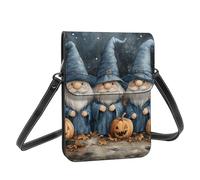 Boltpack Halloween Gnomes Print Crossbody Purse Cell Phone Bags For Women - Leather Cellphone Wallet Bag Coin Purse With Adjustable Shoulder Rope