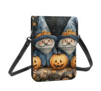 Boltpack Halloween Gnomes Print Crossbody Purse Cell Phone Bags For Women - Leather Cellphone Wallet Bag Coin Purse With Adjustable Shoulder Rope