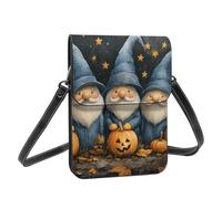 Boltpack Halloween Gnomes Print Crossbody Purse Cell Phone Bags For Women - Leather Cellphone Wallet Bag Coin Purse With Adjustable Shoulder Rope
