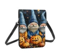 Boltpack Halloween Gnomes Print Crossbody Purse Cell Phone Bags For Women - Leather Cellphone Wallet Bag Coin Purse With Adjustable Shoulder Rope