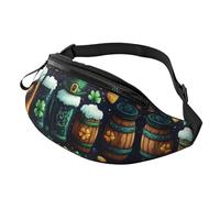 BoltPack Happy St. Patrick's Day Print Fanny Pack for Women Men, with Adjustable Strap, Lightweight Waterproof Waist Bag for Sport Walking Running