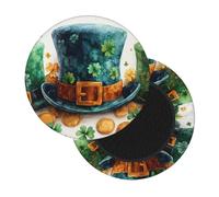 Boltpack Happy St. Patrick'S Day Print Round Stool Chair Covers, Soft Washable Round Bar Stool Cushion Slipcover