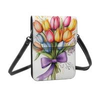 Boltpack Hello Spring Print Crossbody Purse Cell Phone Bags For Women - Leather Cellphone Wallet Bag Coin Purse With Adjustable Shoulder Rope