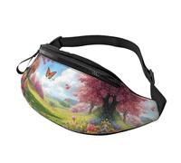 BoltPack Hello Spring Print Fanny Pack for Women Men, with Adjustable Strap, Lightweight Waterproof Waist Bag for Sport Walking Running