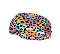 BoltPack Leopard Colorful Print Sports Headbands For Women Men Sweat-Absorbing Headbands Suitable For Fitness Running Cycling Yoga Football Exercise