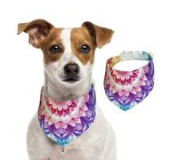 BoltPack Mandala Print Pet Triangle Scarf Bibs, Cute Dog Bandanas, Adjustable With Snaps, For Dogs Puppy Cats