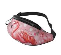 BoltPack Pink Flamingo Print Fanny Pack for Women Men, with Adjustable Strap, Lightweight Waterproof Waist Bag for Sport Walking Running