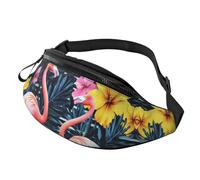 BoltPack Pink Flamingo Print Fanny Pack for Women Men, with Adjustable Strap, Lightweight Waterproof Waist Bag for Sport Walking Running