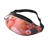 BoltPack Pink Flamingo Print Fanny Pack for Women Men, with Adjustable Strap, Lightweight Waterproof Waist Bag for Sport Walking Running