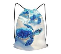 Boltpack Sea turtle Print Drawstring Bags For Yoga Sport Gym, String Backpack Beach Bag Travel Backpack For Men Women Lightweight
