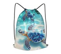 Boltpack Sea turtle Print Drawstring Bags For Yoga Sport Gym, String Backpack Beach Bag Travel Backpack For Men Women Lightweight