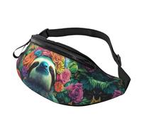 BoltPack Sloth Print Fanny Pack for Women Men, with Adjustable Strap, Lightweight Waterproof Waist Bag for Sport Walking Running