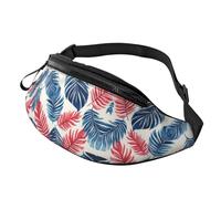 BoltPack Tropical Leaves Print Fanny Pack for Women Men, with Adjustable Strap, Lightweight Waterproof Waist Bag for Sport Walking Running