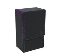 Boltquan Black Tarot Card Holder, Purple Interior, Fold-Top Box Case with Magnetic Lid, Fits Rider-Waite Deck, 5.39 x 3.38 x 2 In (137x86x51mm) (Purple) (TRC01)