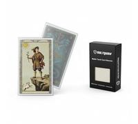 Boltquan Matte Tarot Card Sleeves - Clear Front & Non-Glare Back, Fits Standard Tarot Sized Cards 70x120 mm, Durable Protective Sleeves for Readings, Shuffling & Storage - 100 Pack