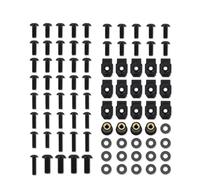 Bolts and Nuts Kit Compatible With For K1200S 2005-2008 For K1300S 2008-2016 Fairing For Bolt Kit Screws Nut Hexagon Bolts Washers Battery Terminal(Black)