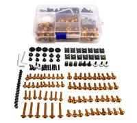 Bolts and Nuts Kit Compatible With For ZX12R For ZX14R For ER5 Fairing For Bolt Kit Windshield Helmet Screws Nuts And Bolts Assorted Set(Orange)