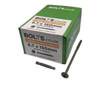 Bolts.co.uk 6.7mm X 150mm - Performance T30 Torx Wafer Head Structural Screws - Exterior Finish - Pack Of 50