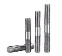 Bolts Double Headed 2/5/10pcs Double Head Bolt With Two Teeth Screw And Headless Titanium Stud M4 M5 M6 M8 M10 M12 M14 M16(80mm,M8-5pcs)