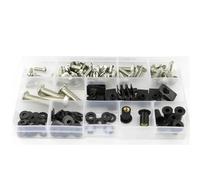 Bolts Kits Motorcycle Fairing Bolt Clips Kit For Aprilia RS250 1995-2003 Motorbike Windscreen Fastener Screws Bolts Nut Parts Motorbike Fasteners(Silver)