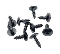 Bolts Screw 10pieces Black Self-tapping Screws 6mm Big Head 16mm For Motorcycle Bumper Fender Engine Guard