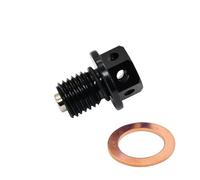 Bolts Screw M12x1.5 Magnetic Engine Oil Drain Plug And Washer Gasket For MT-25 2016-2018 MT-03 2016-2018 YZF-R25 2015-2018(Black)