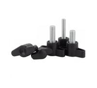 Bolts,Thumb Tightening Screw, Plastic Z Handle, M4 M5 M6 M8 Threaded Nylon, T-Handle, Slotted Head Bolt Head(Black,M4x16)(White,M8x45)