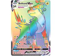 Boltund VMAX 267/264 Rainbow Rare Pokemon Card (SWSH Fusion Strike) + 1x TitanCards® Toploader